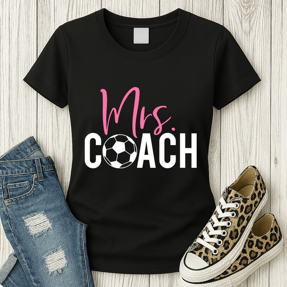 Mrs. Soccer Coach For Coaches Wives Womens T-Shirt