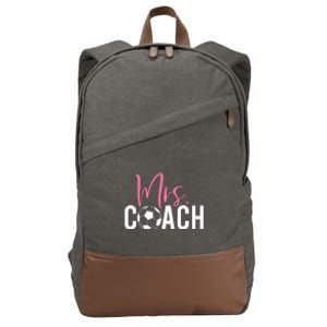 Mrs. Soccer Coach For Coaches Wives Cotton Canvas Backpack