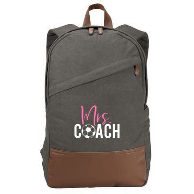 Mrs. Soccer Coach For Coaches Wives Cotton Canvas Backpack