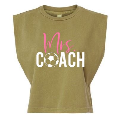 Mrs. Soccer Coach For Coaches Wives Garment-Dyed Women's Muscle Tee