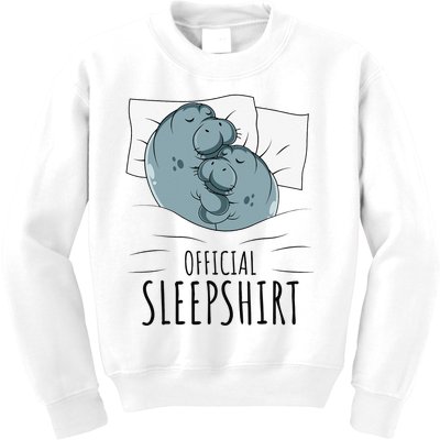 Manatee Sea Cow Sleep Kids Sweatshirt