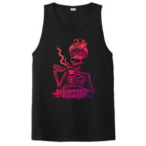 Momster Skeleton Coffee Funny Halloween Mom Mama Gift PosiCharge Competitor Tank