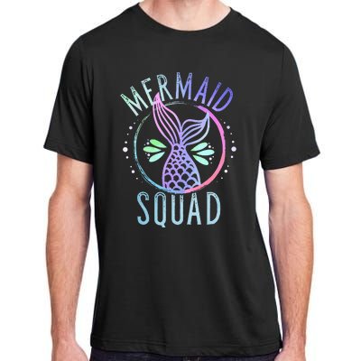 Mermaid Squad Cute Funny Family Birthday Party Adult ChromaSoft Performance T-Shirt