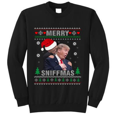 Merry Sniffmas Christmas Anti Biden Ugly Christmas Sweater Sweatshirt