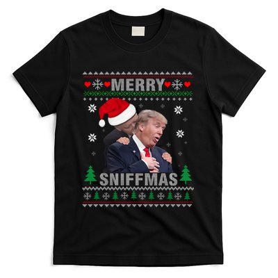 Merry Sniffmas Christmas Anti Biden Ugly Christmas Sweater T-Shirt