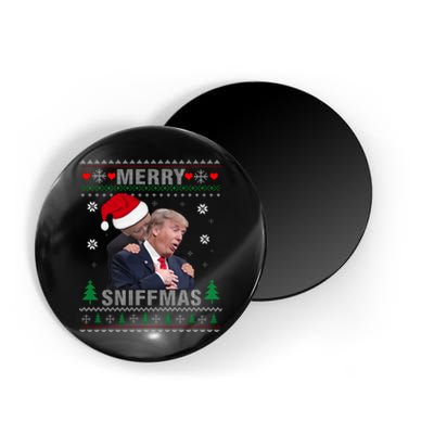 Merry Sniffmas Christmas Anti Biden Ugly Christmas Sweater Magnet