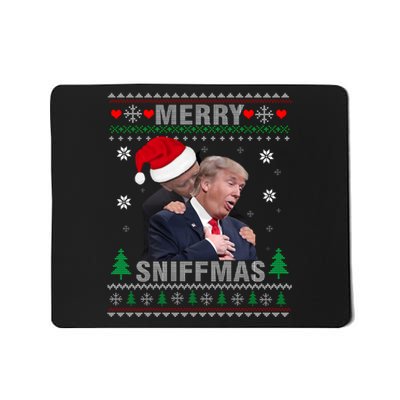 Merry Sniffmas Christmas Anti Biden Ugly Christmas Sweater Mousepad