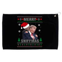 Merry Sniffmas Christmas Anti Biden Ugly Christmas Sweater Grommeted Golf Towel