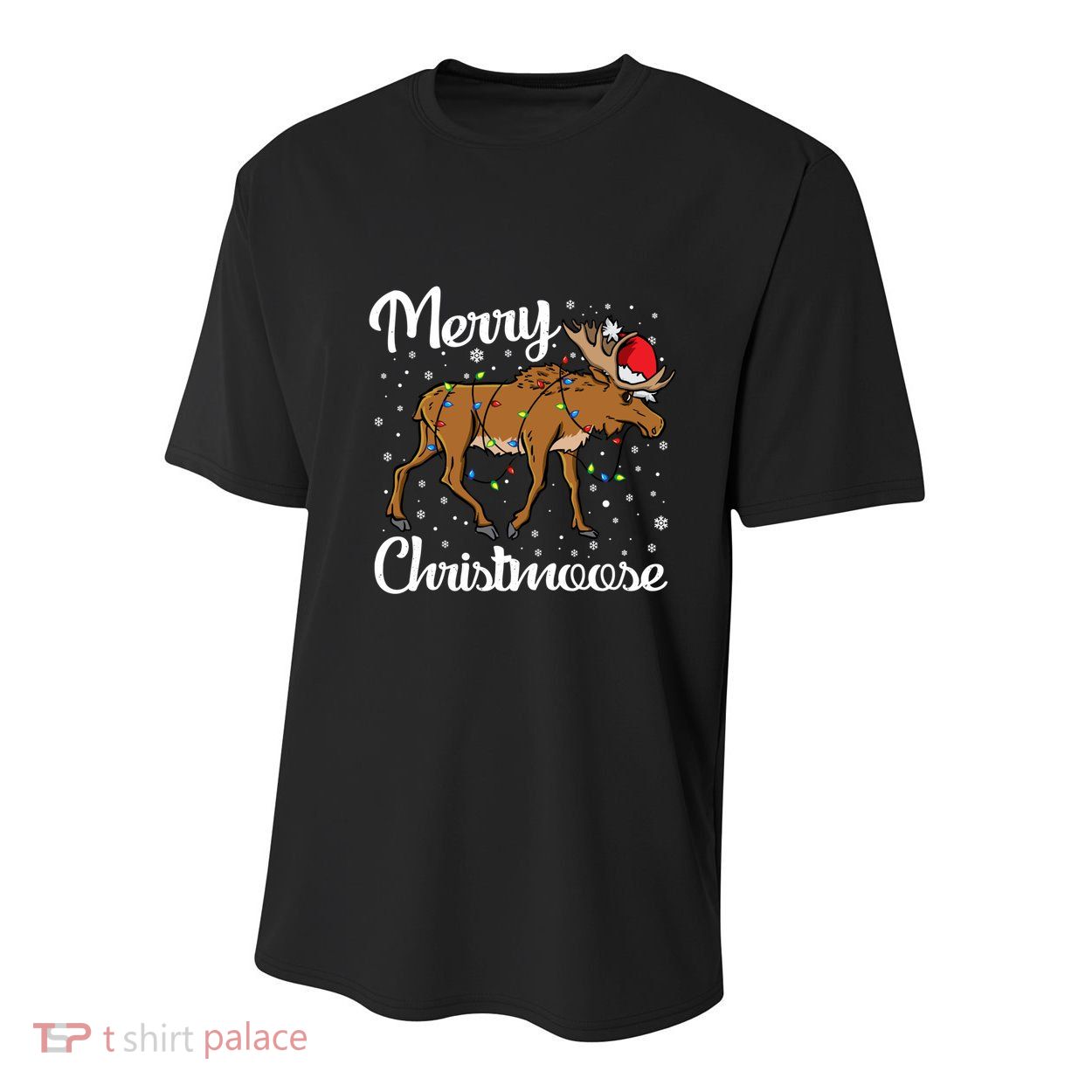Moose Santa Claus Merry Christmoose Moose Santa Christm Gift Youth Performance Sprint T-Shirt