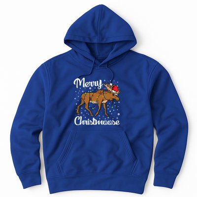 Moose Santa Claus Merry Christmoose Moose Santa Christm Gift Hoodie