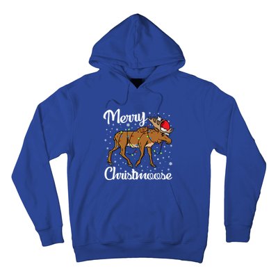 Moose Santa Claus Merry Christmoose Moose Santa Christm Gift Hoodie