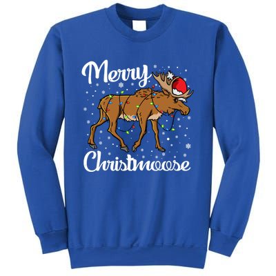 Moose Santa Claus Merry Christmoose Moose Santa Christm Gift Sweatshirt