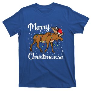 Moose Santa Claus Merry Christmoose Moose Santa Christm Gift T-Shirt