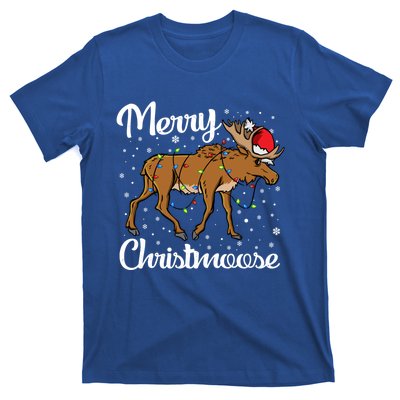 Moose Santa Claus Merry Christmoose Moose Santa Christm Gift T-Shirt