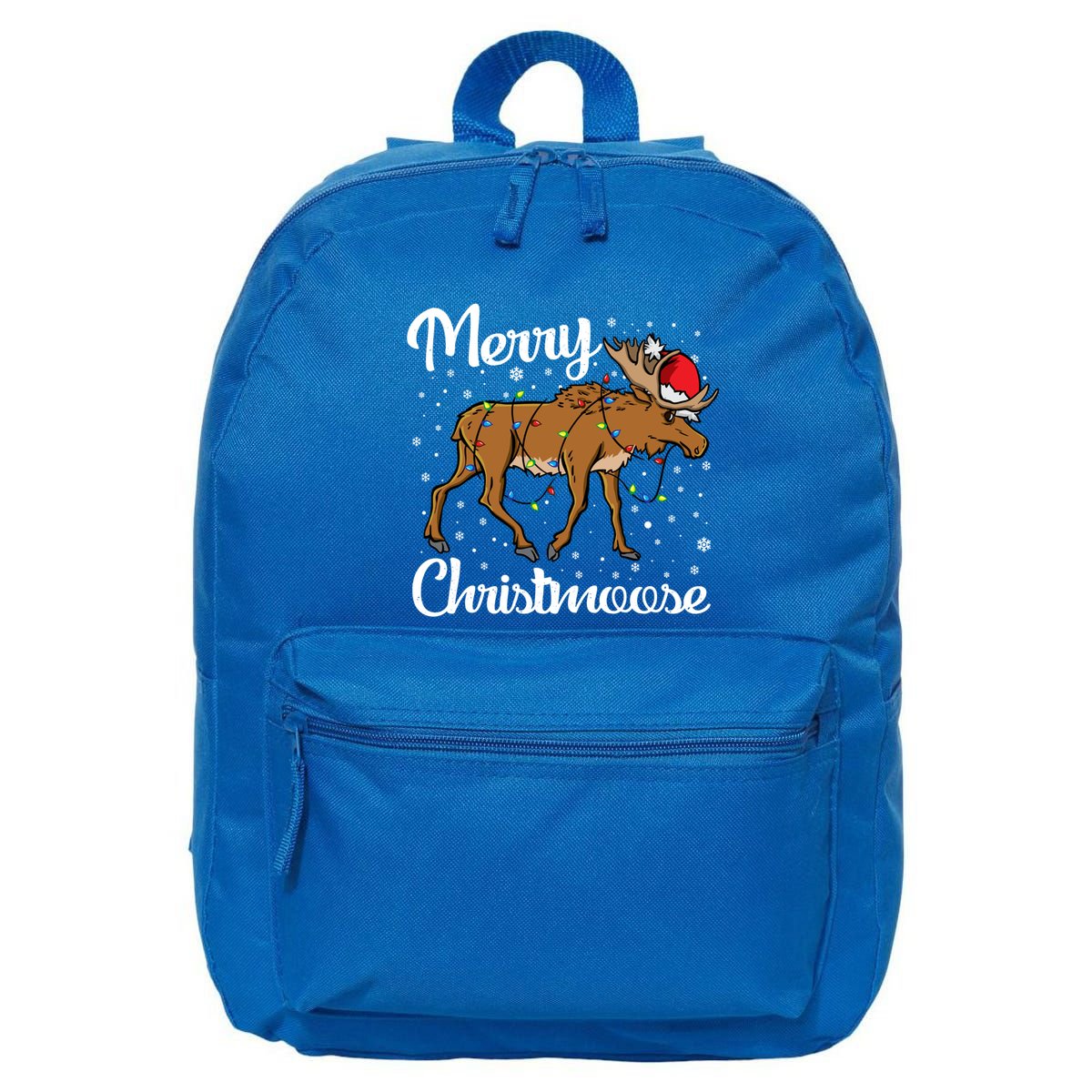 Moose Santa Claus Merry Christmoose Moose Santa Christm Gift 16 in Basic Backpack