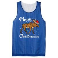 Moose Santa Claus Merry Christmoose Moose Santa Christm Gift Mesh Reversible Basketball Jersey Tank