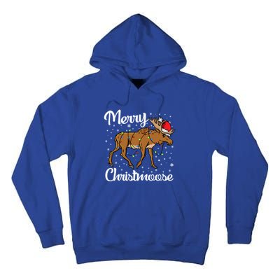 Moose Santa Claus Merry Christmoose Moose Santa Christm Gift Tall Hoodie