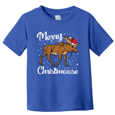 Moose Santa Claus Merry Christmoose Moose Santa Christm Gift Toddler T-Shirt