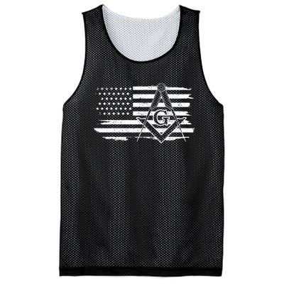 Mason Square & Compass Masonic Us Flag Freemason Shriner Mesh Reversible Basketball Jersey Tank