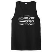 Mason Square & Compass Masonic Us Flag Freemason Shriner PosiCharge Competitor Tank