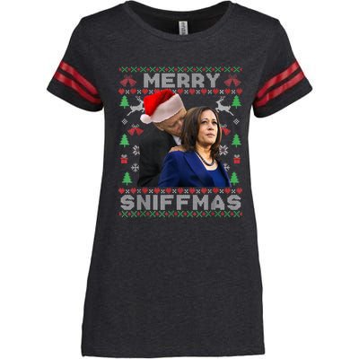 Merry Sniffmas Christmas Anti Biden Kamala Ugly Xmas Sweater Enza Ladies Jersey Football T-Shirt