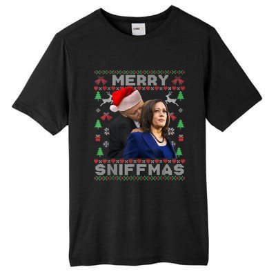 Merry Sniffmas Christmas Anti Biden Kamala Ugly Xmas Sweater Tall Fusion ChromaSoft Performance T-Shirt