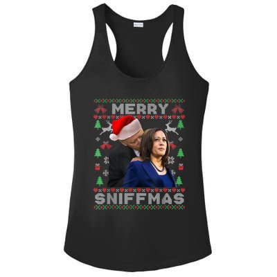 Merry Sniffmas Christmas Anti Biden Kamala Ugly Xmas Sweater Ladies PosiCharge Competitor Racerback Tank