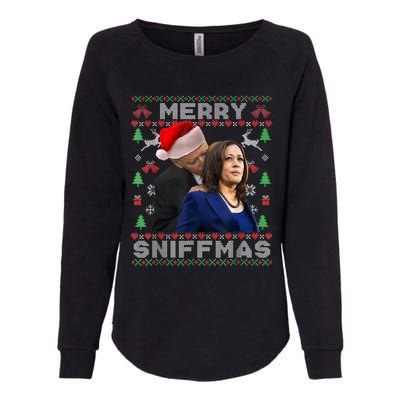 Merry Sniffmas Christmas Anti Biden Kamala Ugly Xmas Sweater Womens California Wash Sweatshirt