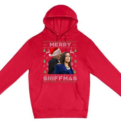 Merry Sniffmas Christmas Anti Biden Kamala Ugly Xmas Sweater Premium Pullover Hoodie