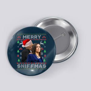 Merry Sniffmas Christmas Anti Biden Kamala Ugly Xmas Sweater Button