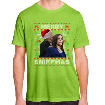 Merry Sniffmas Christmas Anti Biden Ugly Christmas Sweater Great Gift Adult ChromaSoft Performance T-Shirt