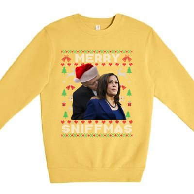 Merry Sniffmas Christmas Anti Biden Ugly Christmas Sweater Great Gift Premium Crewneck Sweatshirt