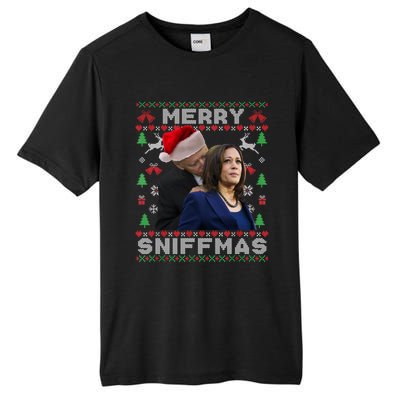 Merry Sniffmas Christmas Anti Biden Ugly Christmas Sweater Great Gift Tall Fusion ChromaSoft Performance T-Shirt