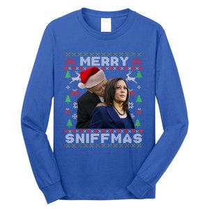 Merry Sniffmas Christmas Anti Biden Ugly Christmas Sweater Great Gift Long Sleeve Shirt