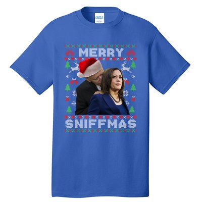 Merry Sniffmas Christmas Anti Biden Ugly Christmas Sweater Great Gift Tall T-Shirt