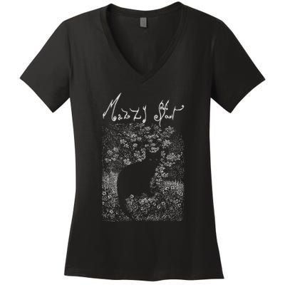 Mazzy Star Cat Women's V-Neck T-Shirt