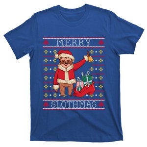 Merry Slothmas Cute Ringing Sloth Xmas Christmas Show Time Gift T-Shirt