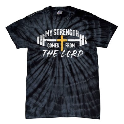 My Strength Christian Bible Verse Gym Workout Tie-Dye T-Shirt