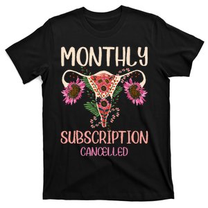 Monthly Subscription Cancelled Hysterectomyuterus Survivor T-Shirt