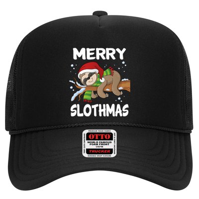 Merry Slothmas Cute Sloth Wear Santa Hat Cute Christmas Gift Trucker Hat