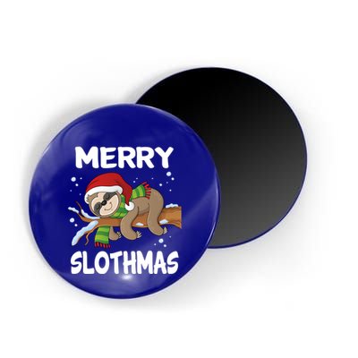 Merry Slothmas Cute Sloth Wear Santa Hat Cute Christmas Gift Magnet