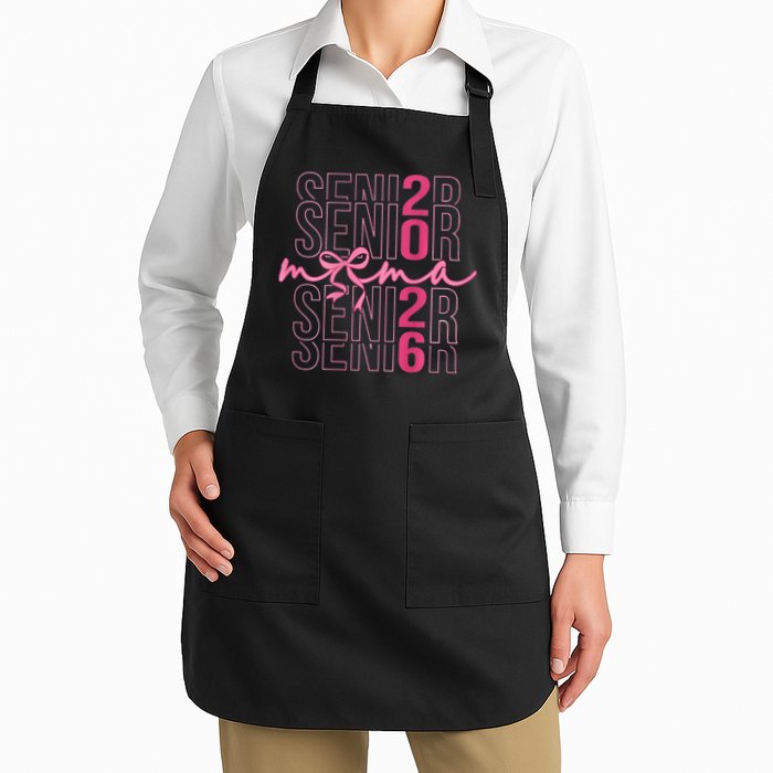 Mom Senior Class Of 2026 Coquette Bow Graduation 2026 Apron