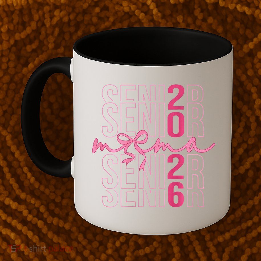Mom Senior Class Of 2026 Coquette Bow Graduation 2026 Mug