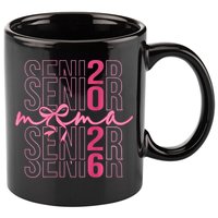 Mom Senior Class Of 2026 Coquette Bow Graduation 2026 11oz C Handle Ceramic Mug
