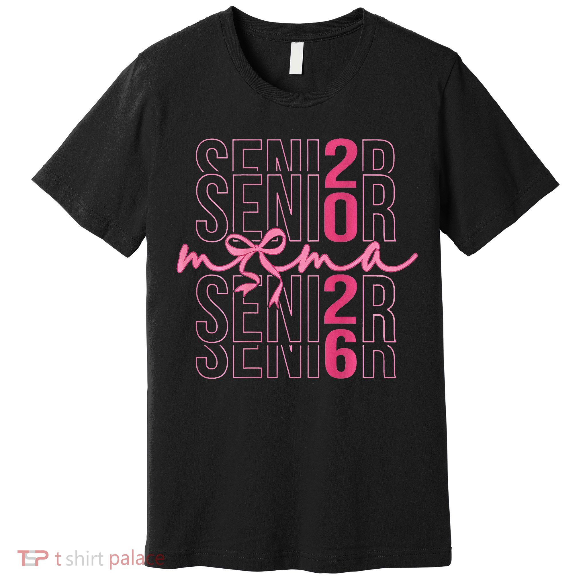 Mom Senior Class Of 2026 Coquette Bow Graduation 2026 Premium T-Shirt