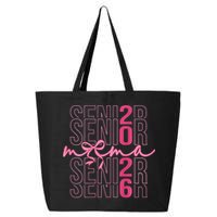 Mom Senior Class Of 2026 Coquette Bow Graduation 2026 25L Jumbo Tote