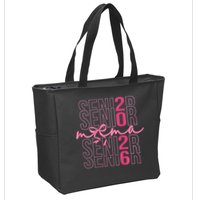 Mom Senior Class Of 2026 Coquette Bow Graduation 2026 Zip Tote Bag