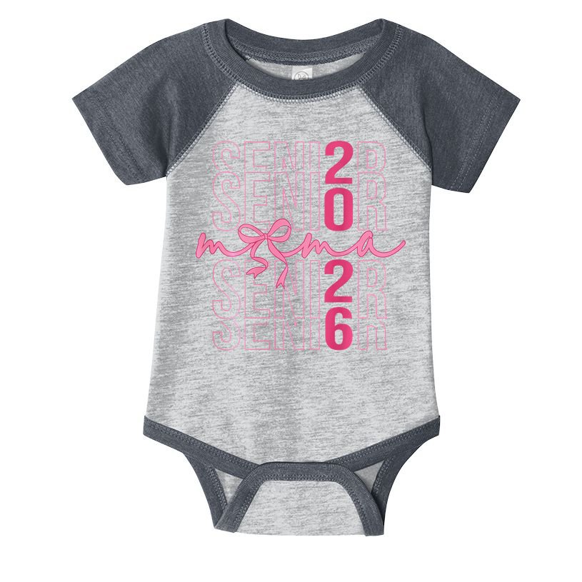 Mom Senior Class Of 2026 Coquette Bow Graduation 2026 Infant Baby Jersey Bodysuit