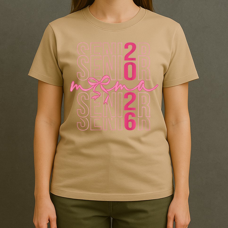 Mom Senior Class Of 2026 Coquette Bow Graduation 2026 T-Shirt