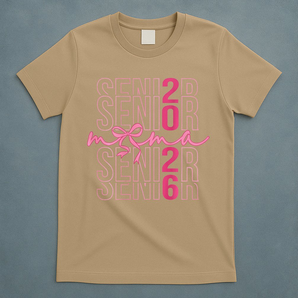Mom Senior Class Of 2026 Coquette Bow Graduation 2026 T-Shirt